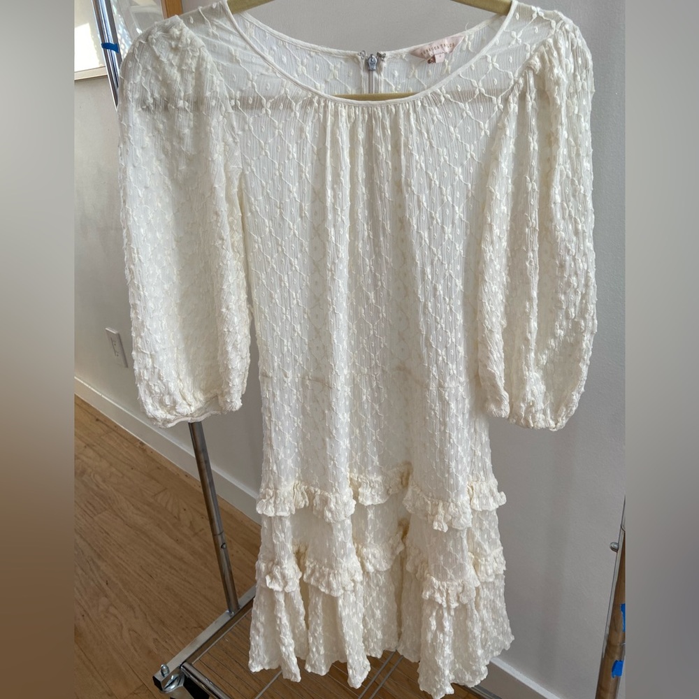 Long sleeve cream dress